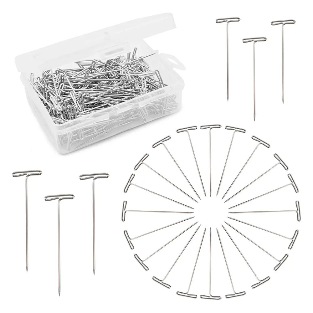 Wholesale Nickel Plated Steel T Pins for Blocking Knitting