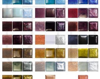 Ceramic Enamel Glaze Powder, 50g Box, Acid-Resistant Cold, Various Warm Color Optimal Firing Temperature Range Porcelain Handicraft Painting