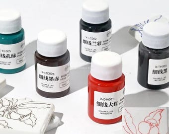 Ceramic Underglaze, 40ml, Fine Line Colorant, High Temperature Firing, Pottery Painting Pigment Porcelain Detail DIY Decoration Art Material