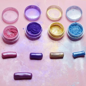 12-Color Pearlescent Mica Powder Set, Metallic Pigment, Epoxy Resin, Polymer Clay, Candle Crafting, Soap Making Material, DIY Craft Coloring