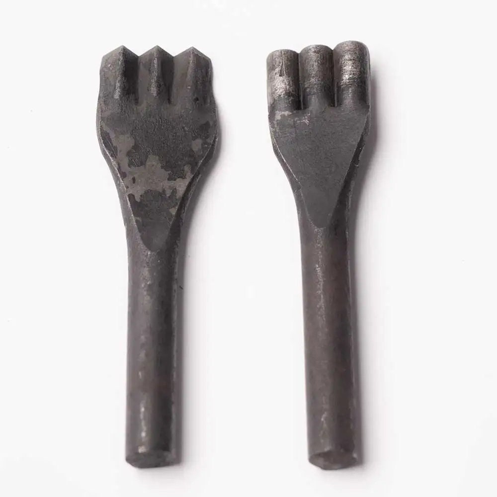 Triangular Shape Punch Leather Punching Tools, Carbon Steel, Triangle/ Semicircle, Zigzag Wave ...