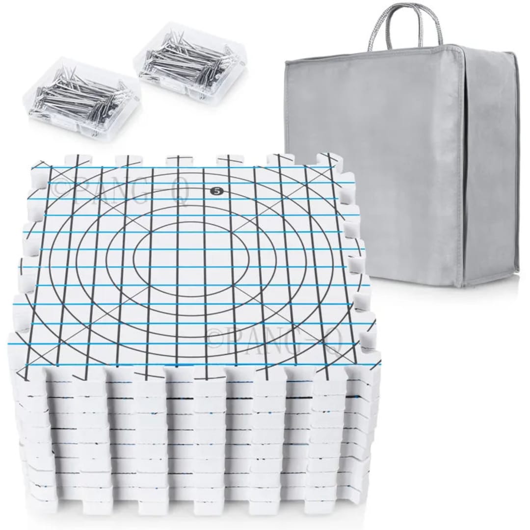 20 Pcs Knit Blocking Combs & Pins Kit - Blocking Tools For Knitting, Crochet, Lace Projects (Includes Storage Box)