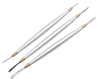 Clay Carving Tools, Multiple Sizes, Aluminum, Polymer Dotting, Nail Art Embossing, Pottery Sculptures, Lightweight, Craft Engraving Modeling