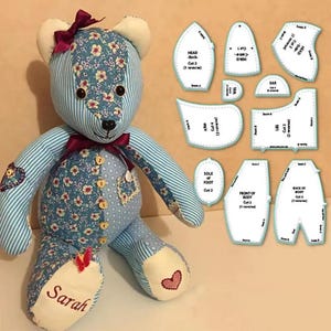 Set di righelli modello Memory Bear, 10 pezzi, acrilico, modello creativo per peluche, accessori da cucito, decorazione per soggiorno, kit per artigianato in tessuto