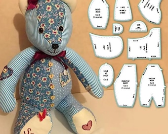 Ensemble de 10 gabarits d'oursons souvenirs en acrylique, accessoires de couture pour la création de peluches, décoration de salon, kits de loisirs créatifs en tissu