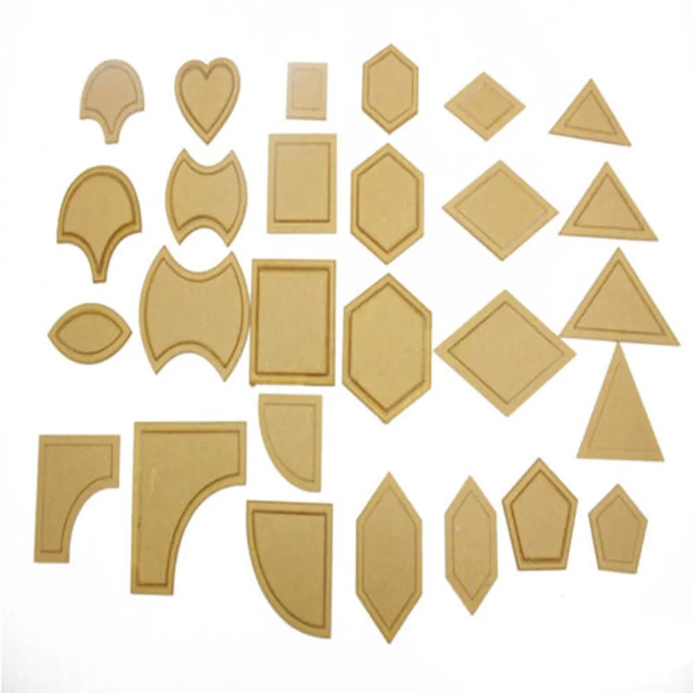 Set Stencil Acrilici Per Quilting - Forme Esagonali Cuori Cerchi Per Trapunte