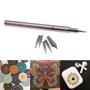 Pottery Tools, Stainless Steel, Mandala Dotting Stylus Pens Stencil, Sculpture Tool, DIY Stone Embossing, Nail Art Craft Drawing Line Making