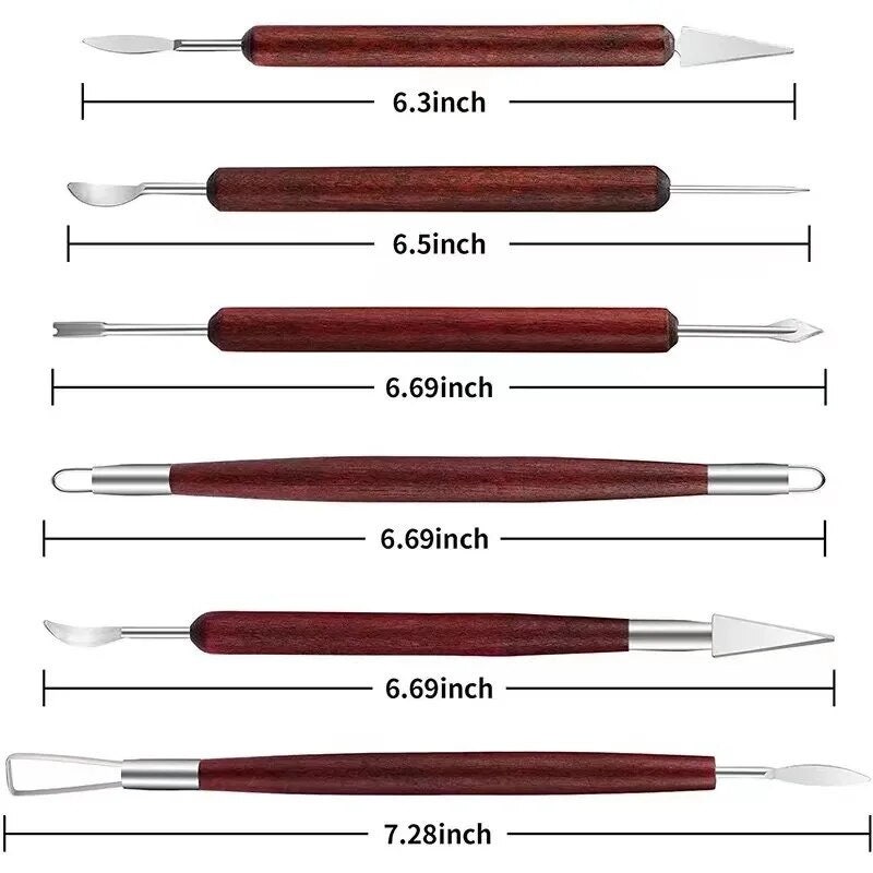 Kit De 21 Outils De Sculpture D'Argile Glarks - Stylos Silicone, Racleurs, Pinceaux