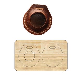 Fustella per portachiavi in pelle, modello per portachiavi Air Tag antigraffio in legno, modello per cover protettiva, stencil per tracker, accessori