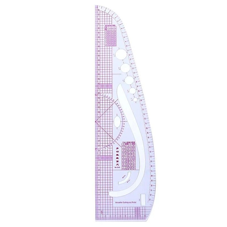 French Curve Ruler, Clear Plastic, Sewing Tailor Yardstick, Patchwork ...