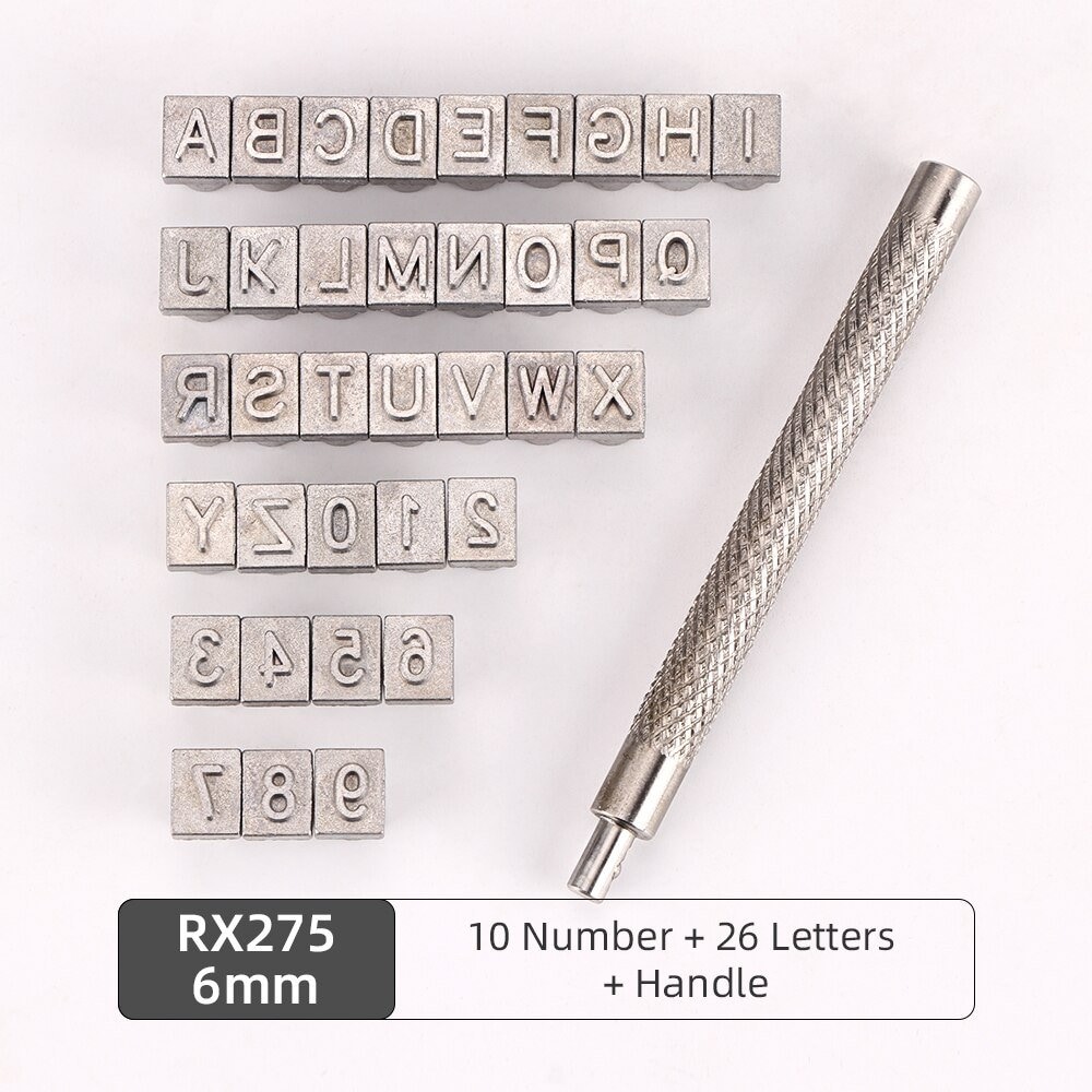 Letter and Number Stamps Punch Set, 27/37pcs, A-Z/0-9, Alloy