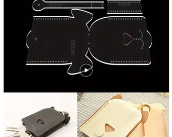Dog Key Bags Templates, 3pcs, Acrylic, Pet Pattern Craft Stencils, DIY Leather Sewing, Knitting Key Pouch Making Accessories, Fabric Cutting