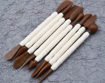 Juego de herramientas para esculpir arcilla, kit de 8 piezas para tallar cerámica