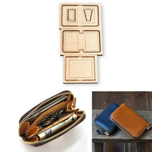 Troqueles para cortar billeteras de cuero, cortador de cuchillos, molde para coser, perforador hueco para artesanía en cuero, fabricación de monederos con cremallera, plantillas para tarjeteros