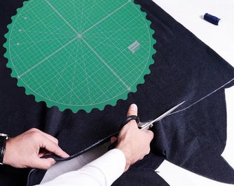 Rotating Cutting Mat, Plastic, Circle, Self Healing, Gridded Board, Craft Table Protection, Turntable Working Pad, Fabric Sewing Accessories