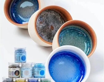 Ceramic Glaze, 150g, Imitation Ice Crackle, Medium-Temperature Kiln Firing, DIY Pottery Surface Effect, Clay Art Decorative Glazing Material