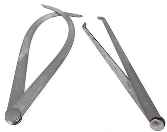 Pottery Calipers, 2Pcs, Stainless Steel, Lightweight Clay Measuring Tools, Ceramic Sculpting, DIY Sculpture Kit Modeling Carving Accessories