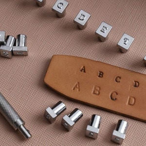 36Pcs Font Combination Metal Alphabet Letter and Number Stamp Set for Leather, Metal, Wood Stamping, Punching 0.25inch/0.13inch image 10