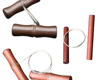 Pottery Clay Cutting Wire Tool, Wooden Handle Stainless Steel Mud Cutter, Wheel Throwing Ceramic Forming Accessories, Sculpting Trimming Kit