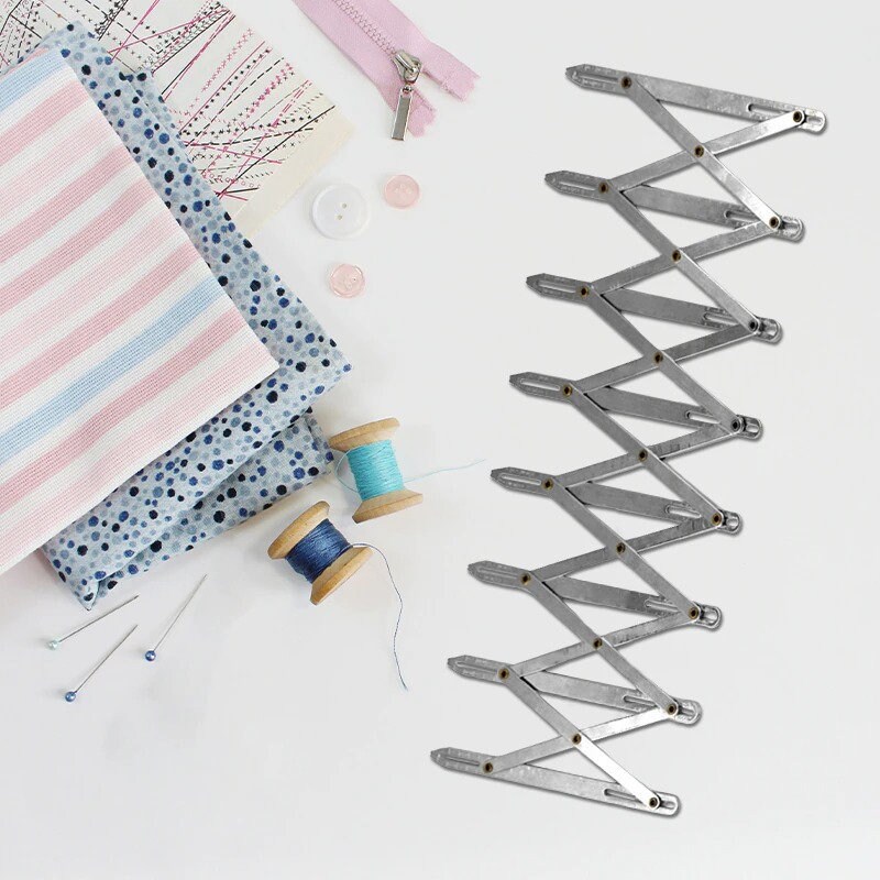 Buttonhole Gauge, 61.6x15.8cm/24.25x6.22in, Silver Aluminum