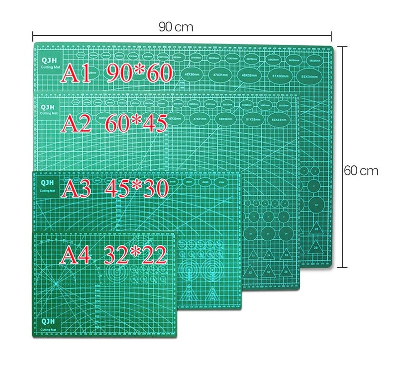 Self-healing Cutting Mat, Multiple Sizes, 3mm/0.11 Inch Thick, Green ...