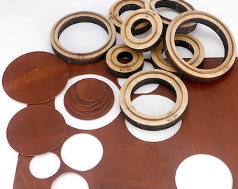 Leather Hole Punch, ,Carbon Steel+Wood, Round Hollow Puncher, Various Sizes, DIY Metal Sharp Moulds, Mass Cutting Tool, Leathercraft Making