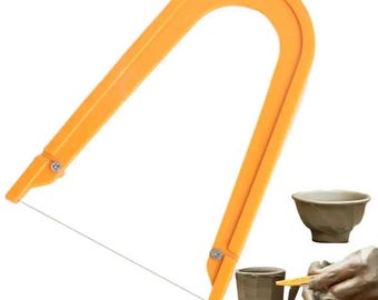 Pottery Mud Cutter, ABS + Steel Wire, Various Sizes, Bevel Bow U-shaped Cutting Tools, Portable Pottery Ceramic Slicing Trimming Accessories
