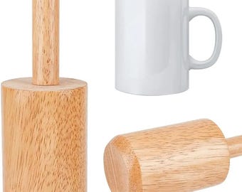 Moule pour poterie, bois de raffinement, outils de formation d'argile avec poignée, matrice de nervures enduites, fabrication de pots, accessoire de façonnage de sculpture artisanal antiadhésif