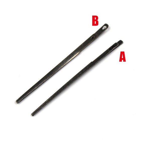 Leather 2-Prong Lacing Needle Rope Lace Needles Leather Sewing Craft Tools  2PCS_