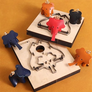 3D Animal Leather Cutting Dies, Steel Wood, Cattle Elephant Design, Pendant Laser Knife Molds, Leathercraft manual Cutter, Punching Template