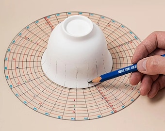 Pottery Wheel Circular Divider Ruler, Plastic, Clay Measuring Dividing Tool, Ceramic Circular Equal Parts Guide, Plate Bowl Tiles Decoration