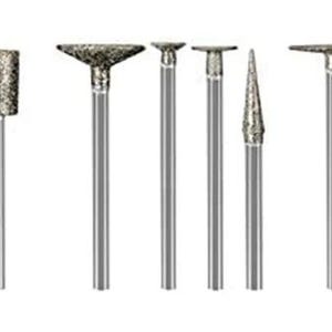 May include: A set of 12 diamond-tipped rotary tool bits for grinding, sanding, and polishing. The bits are made of high-quality materials and are designed for long-lasting use.