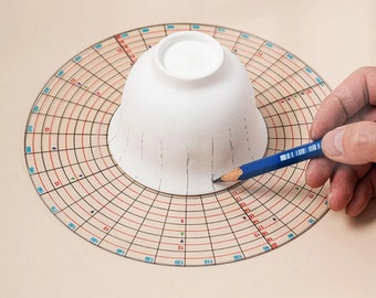 Billet Dividing Ruler, Plastic, Circular Divider Drawing Measurement Trimming Tools, Clay Craft Kit, DIY Pottery Wheel Sculpting Accessories