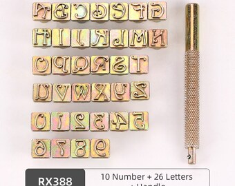 Set Timbri Metallo 13mm Con Punzoni Numeri 0-8, Kit Incisione Per Pelle, Legno, Gioielli, Cofanetto Regalo