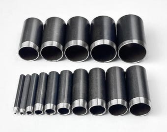 Leather Hole Punch Dies, 15Pcs, High Carbon Steel, Different Sizes, Round Hollow Punching, Circle Cutting Tool Kit, DIY Leathercraft Cutters