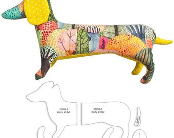 Dog Shape Quilting Template, 6pcs, Acrylic, Various Sizes, Stuffed Toy Making, Doll Sewing Tool, Fabric Cutting Pattern, Patchwork Accessory