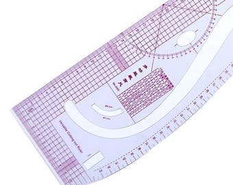 French Curve Ruler, Clear Plastic, Sewing Tailor Yardstick, Patchwork Pattern Drafting, Cloth Cutting Tool, Garment Design, Fabric Measuring