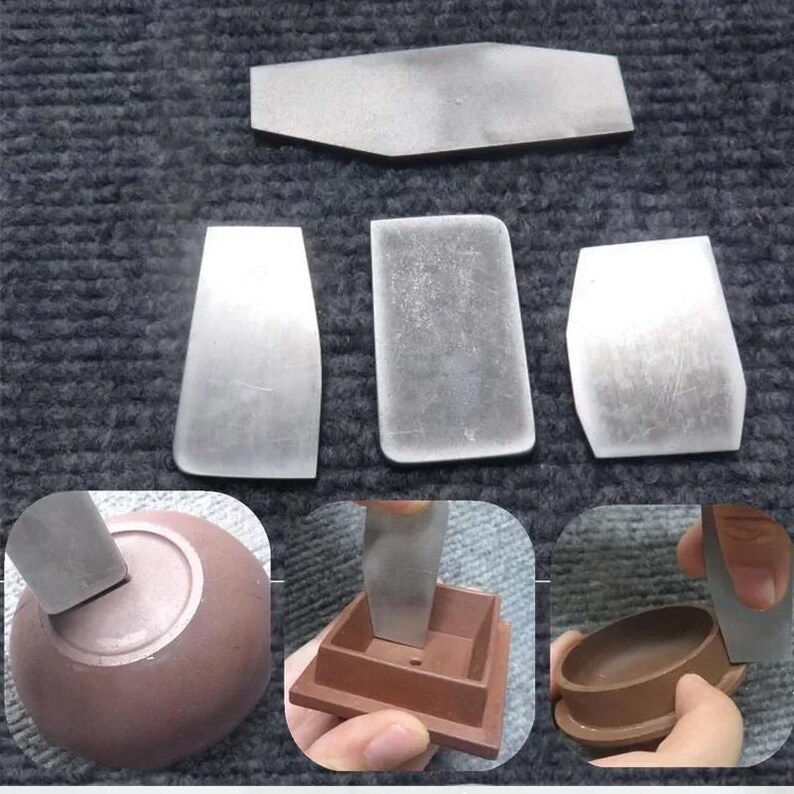 Purple Clay Teapot Tool, Stainless Steel, Various Styles, DIY Ceramic