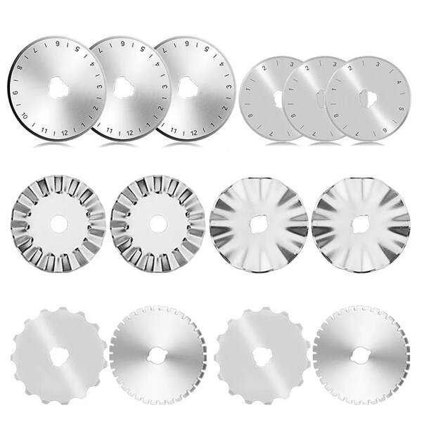 Lames de cutter rotatif, 3/4 pièces, plusieurs options de taille, outil rond de remplacement pour quilting, coupe-papier en cuir, accessoires de couture