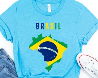 Brasil Shirt, Brasil T-Shirt, Summer Shirt, Summer Trip Shirt, Brazilian T-Shirt, Brazil Shirt, Gift for Brazilian, Brazil Gifts,