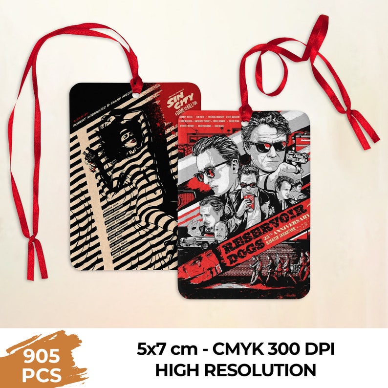 905 Pcs Movie Poster Car Air Freshener Templates Digital Sublimation