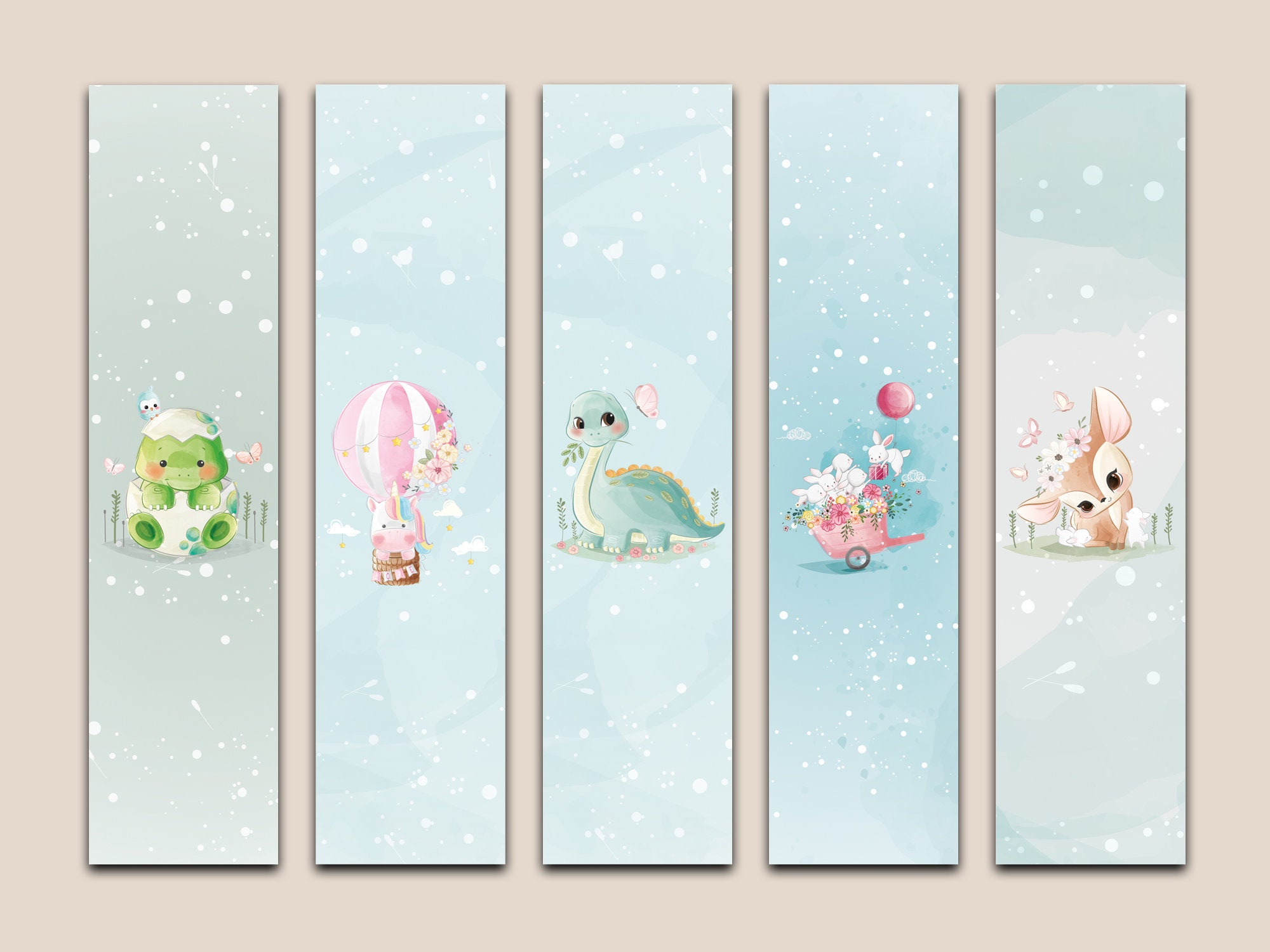 40 Piece Cute Printable Bookmarks for Kids Printable - Etsy
