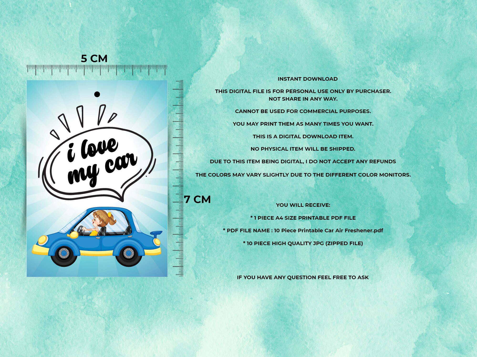 Custom Design, Funny Car Air Freshener Bundle Templates, Sublimation