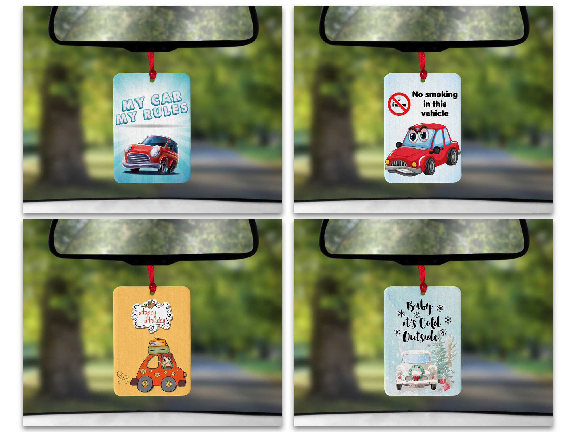 Custom Design, Funny Car Air Freshener Bundle Templates, Sublimation
