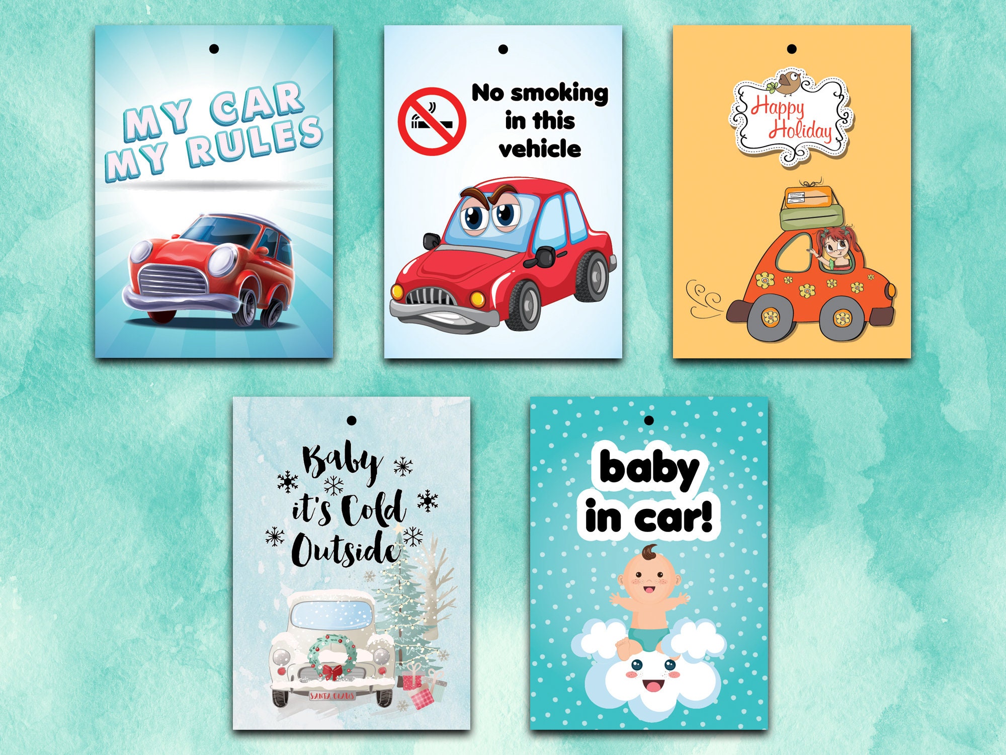 Custom Design, Funny Car Air Freshener Bundle Templates, Sublimation
