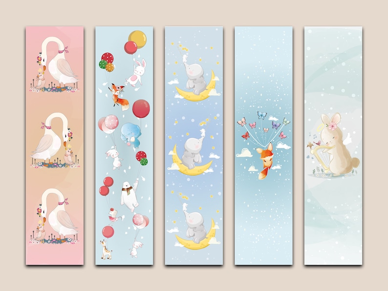 40 Piece Cute Printable Bookmarks for Kids Printable - Etsy