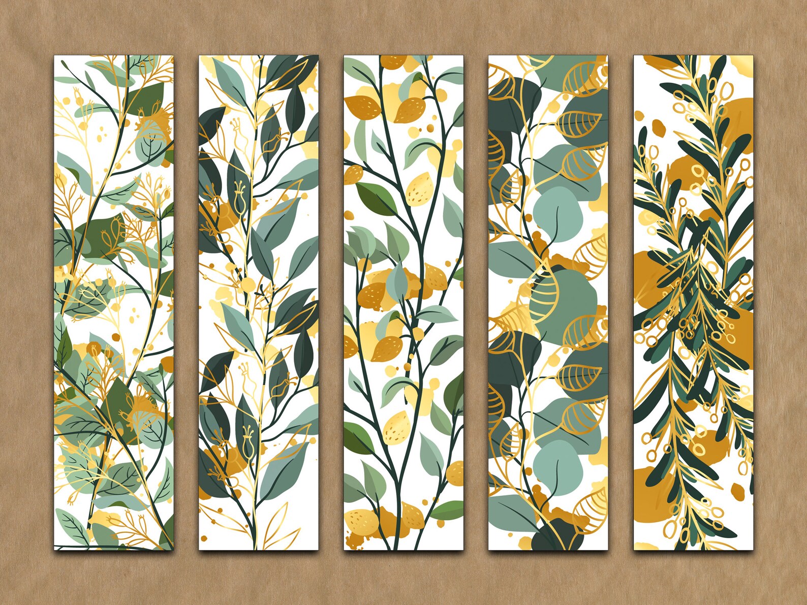 Vector Art Flower Printable Bookmarks Template Printable - Etsy