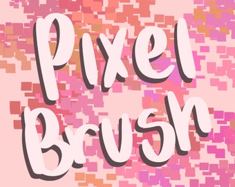 Pixel Procreate Brush! Background Brush, Texture Brush, Pixel Shape Brush