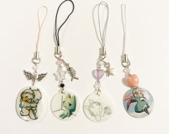 Handmade Beaded Phone Charm Mix Bunny & Toro Inoue | Kewpie Inspired