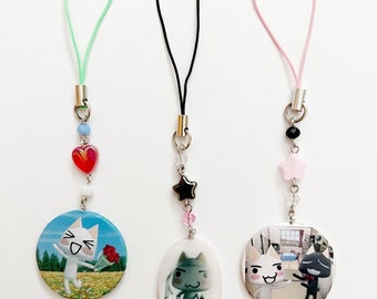 Handmade Toro Inspired Beaded Phone Charms